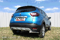 Уголки d42 Renault Kaptur 2WD (2012-2019) Black Edition, Slitkoff, арт. RK2WD009BE