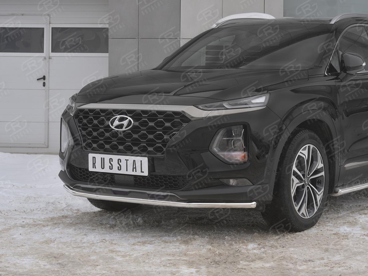 Защита переднего бампера d42 секции HSFZ-003165 для автомобиля HYUNDAI SANTA FE 2018-, Slitkoff