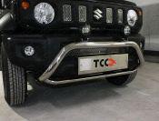Защита передняя (кенгурин с фарами) 60,3/75 мм для автомобиля Suzuki Jimny 2019- TCC Тюнинг арт. SUZJIM19-15