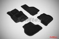 Ковры салонные 3D черные для Seat Leon II 2005-2012, Seintex 82170