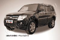 Кенгурятник d57 низкий черный Mitsubishi Pajero IV (2006-2023) , Slitkoff, арт. MPJ008B