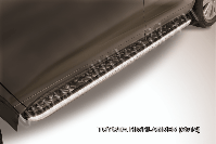 Защита порогов d57 с листом усиленная Toyota Highlander (2014-2016) Black Edition, Slitkoff, арт. THI14-010BE