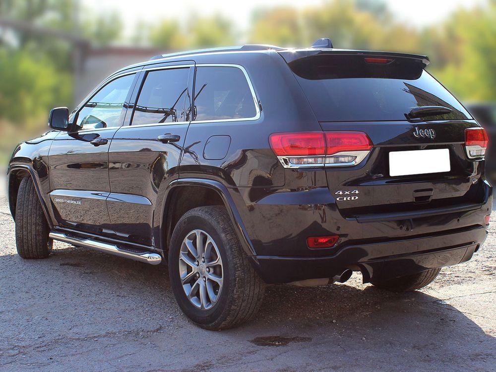 Пороги d-76 степ (с проступью) для Jeep Grand Cherokee 2013 (WK2), Технотек JGC14_2.2