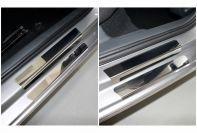 Накладки на пороги внутренние и внешние (лист зеркальный) 8шт для автомобиля Skoda Rapid 2020- TCC Тюнинг арт. SKORAP20-10