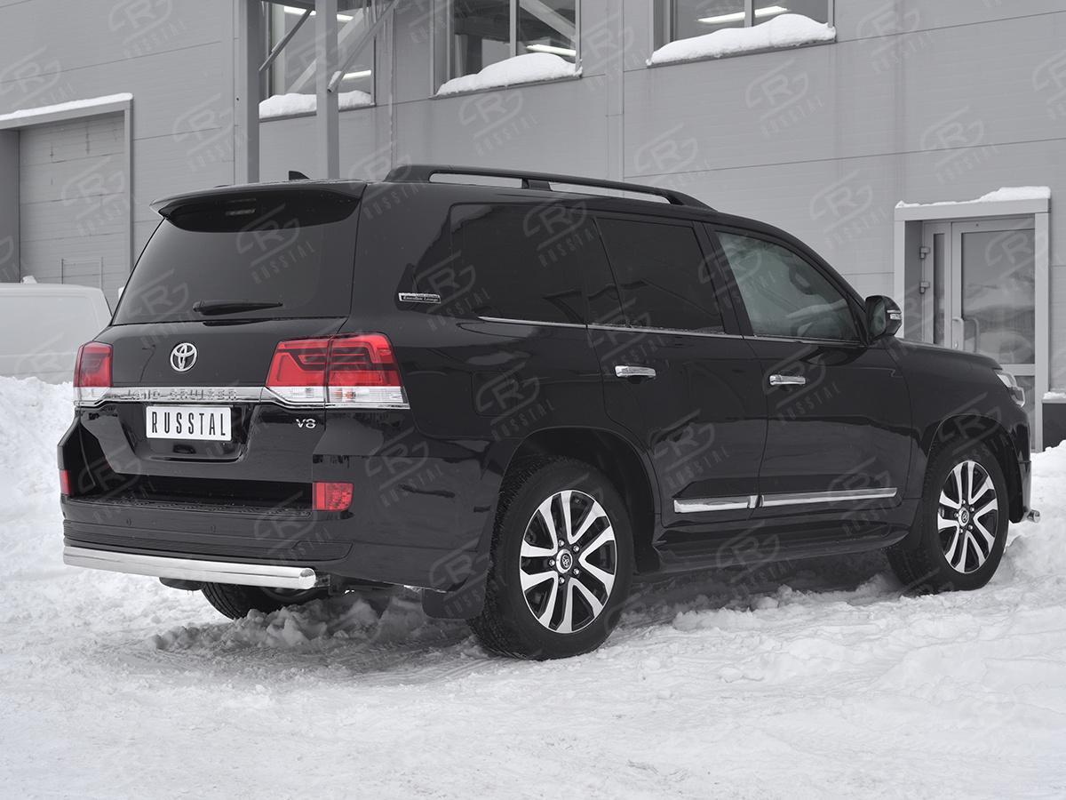 Защита заднего бампера d75х42 дуга TLCZ-003122 для автомобиля TOYOTA LAND CRUISER 200 2018 EXECUTIVE LOUNGE, Slitkoff