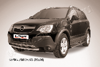 Защита переднего бампера d57 Opel Antara (2006-2011) Black Edition, Slitkoff, арт. OPAN005BE