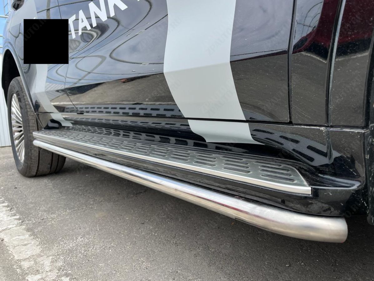 Защита штатного порога труба для автомобиля Tank 500 (2023-) арт. TANK500.23.32