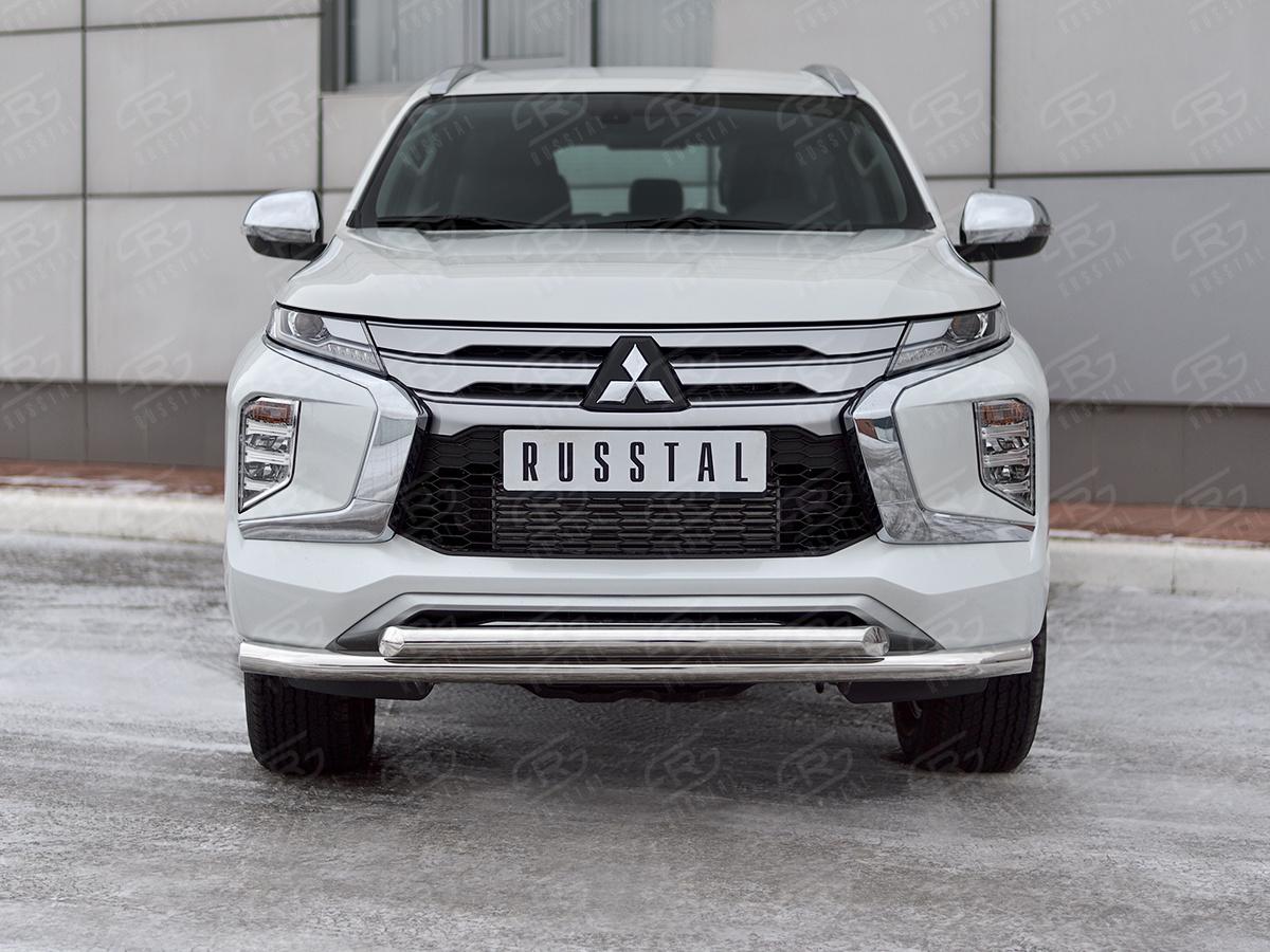 MITSUBISHI PAJERO SPORT 2021- Защита переднего бампера d57 секции-d57 дуга MPJSZ-003651