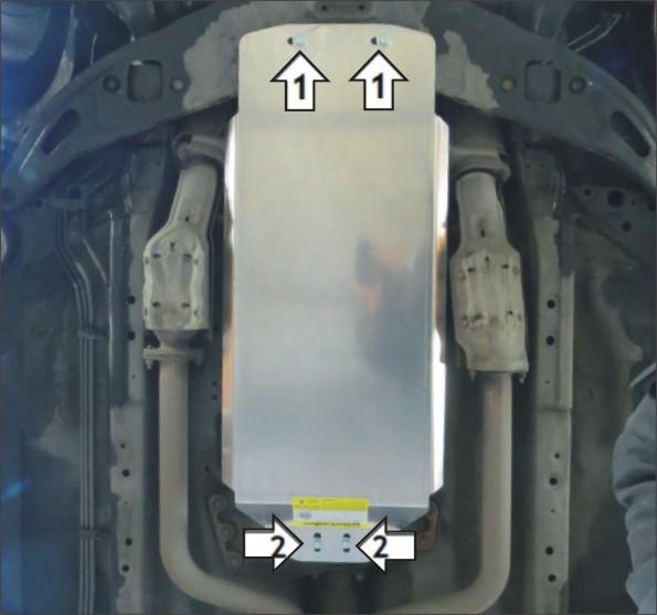 Защита алюминиевая Мотодор (Раздаточная коробка, Коробка переключения передач), 5 мм, Алюминий для Infiniti FX 50 2012-2014 арт. 38011