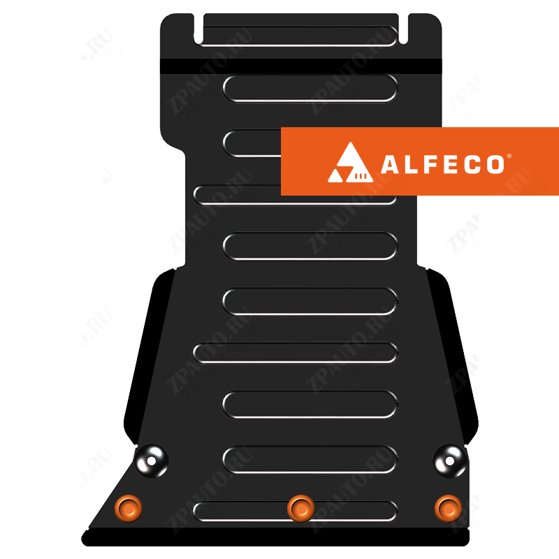 Защита  КПП Porsche Cayenne S 2014-2018 V-4,2TD , ALFeco, сталь 2мм, арт. ALF5003st