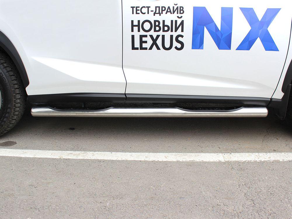 Пороги степ (с проступью) d-76 для Lexus NX 2014, Технотек LNX_2.1