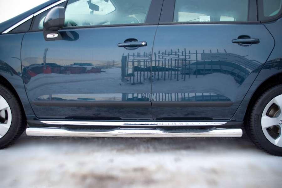 Пороги труба d57 вариант 3 для Peugeot 3008, Slitkoff P38T-0004223