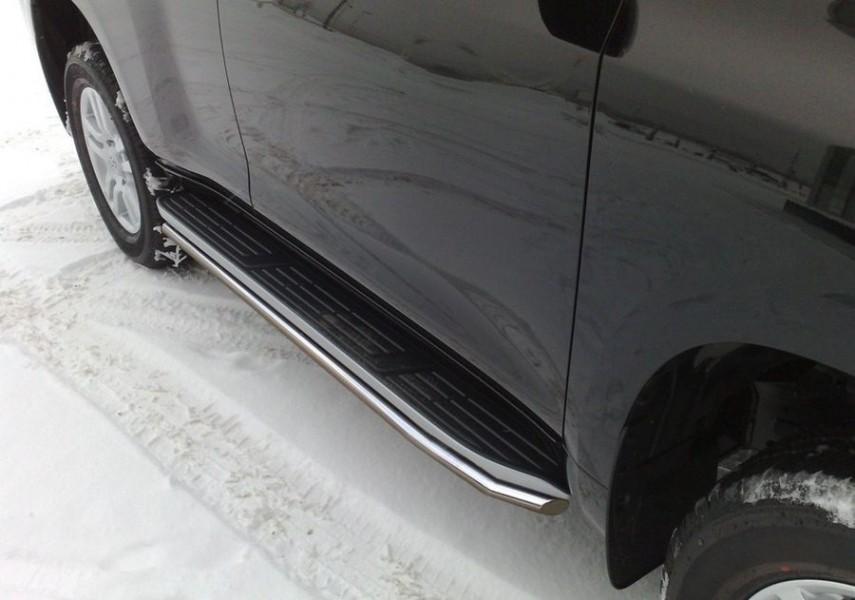 Пороги труба d42 вариант 1 для Toyota Land Cruiser Prado 150, Slitkoff PNT-0004751