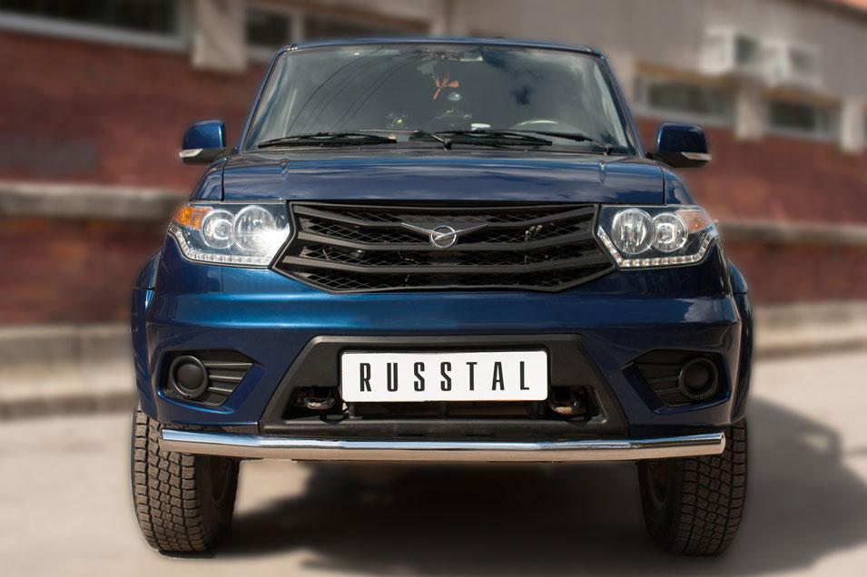 Защита переднего бампера d57 для UAZ Patriot 2014, Slitkoff UPZ-002065