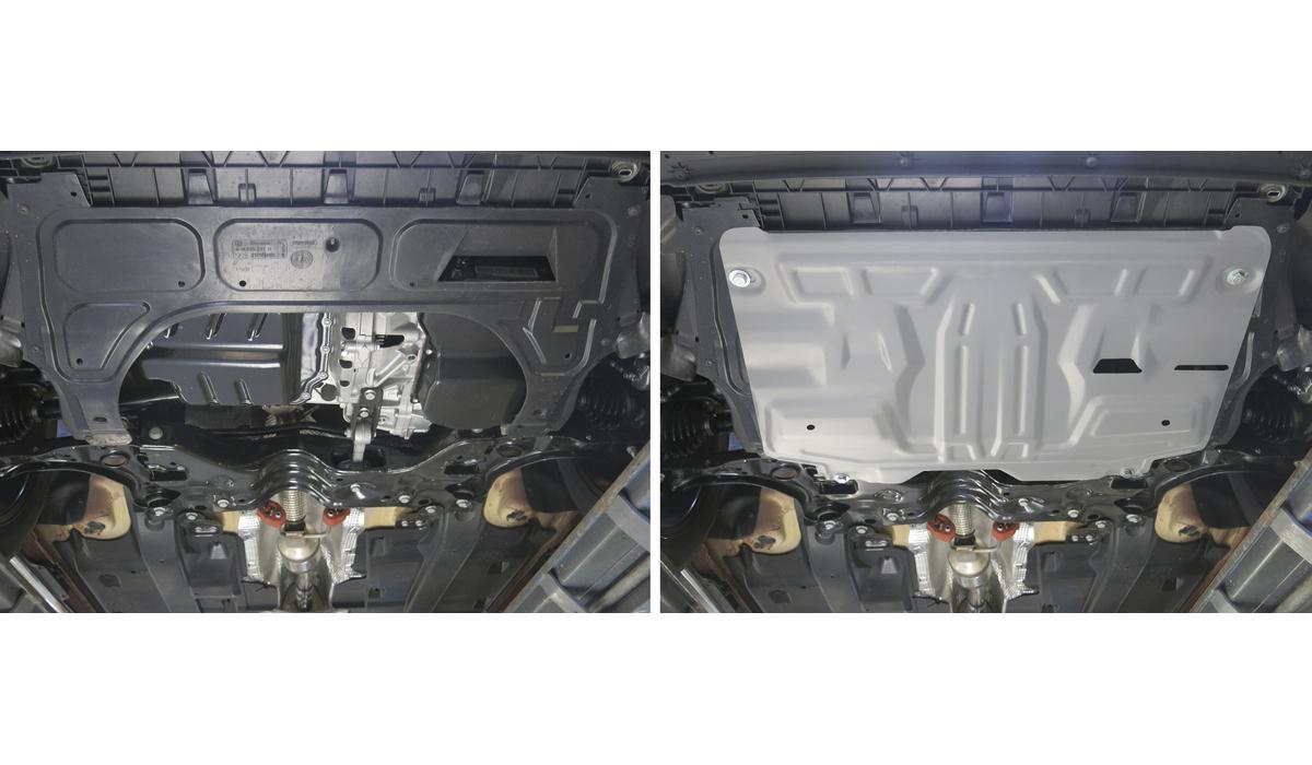 Защита картера и КПП AutoMax для Seat Ibiza IV 2008-2015, алюминий 2.5 мм, с крепежом, AM333.5842.1