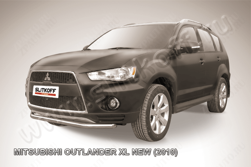 Защита переднего бампера d57 Mitsubishi Outlander XL (2009-2013) , Slitkoff, арт. MXL10-006