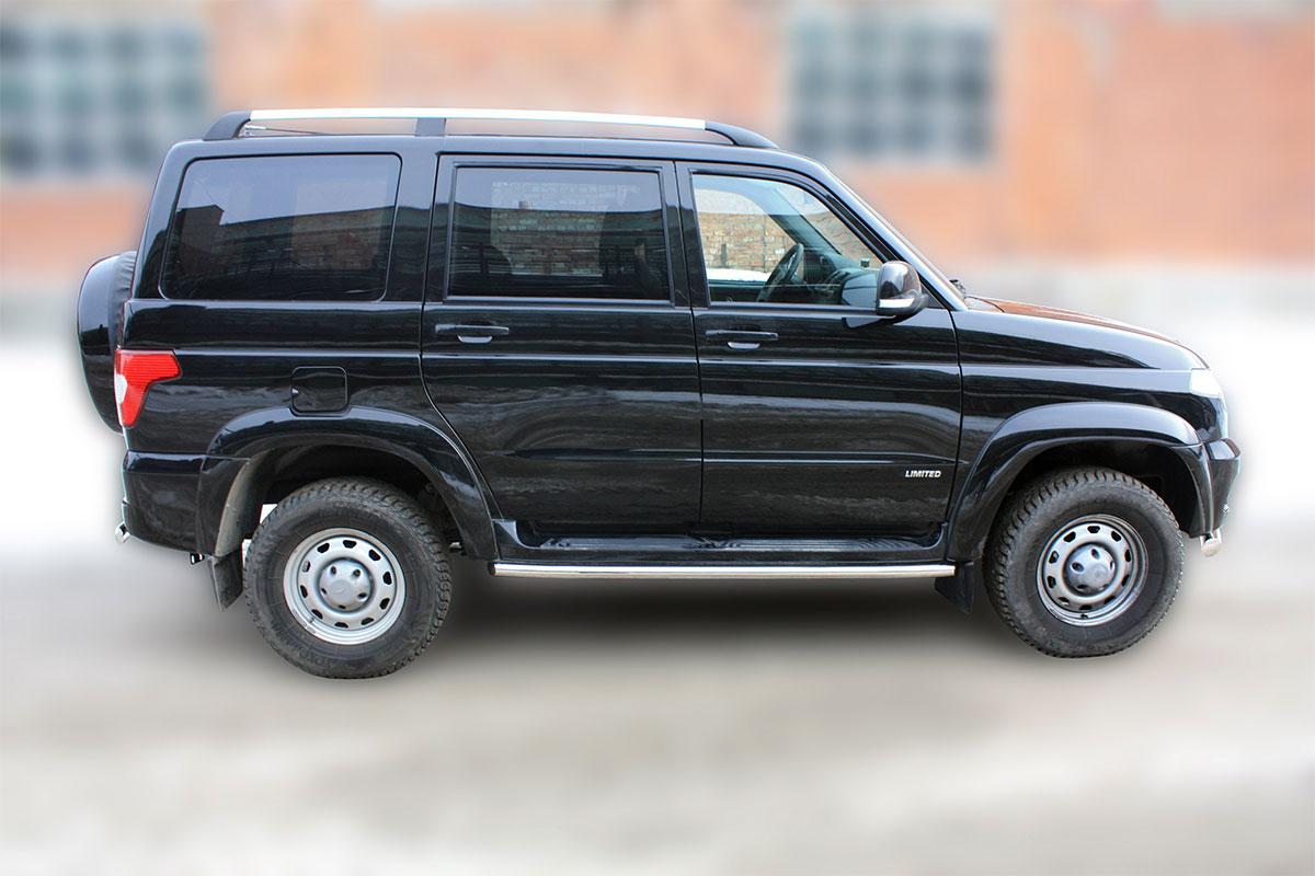 Защита порогов D 50,8 для УАЗ Patriot(УАЗ Патриот), ALFeco арт. UAZPAT-14.04