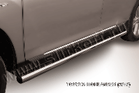 Защита порогов d76 труба Toyota Highlander (2010-2013) Black Edition, Slitkoff, арт. THI009BE