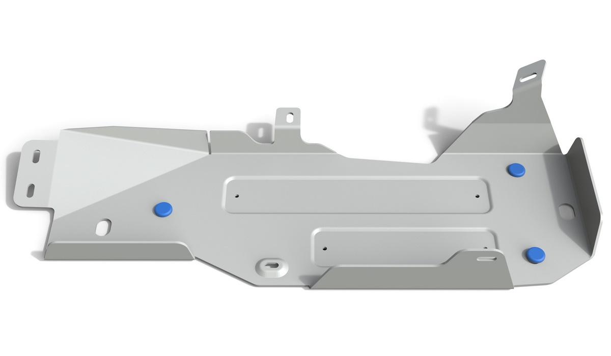 Защита топливного бака Rival для Jeep Wrangler JK 2-дв. АКПП 2007-2018, штампованная, алюминий 6 мм, с крепежом, 2333.2721.1.6