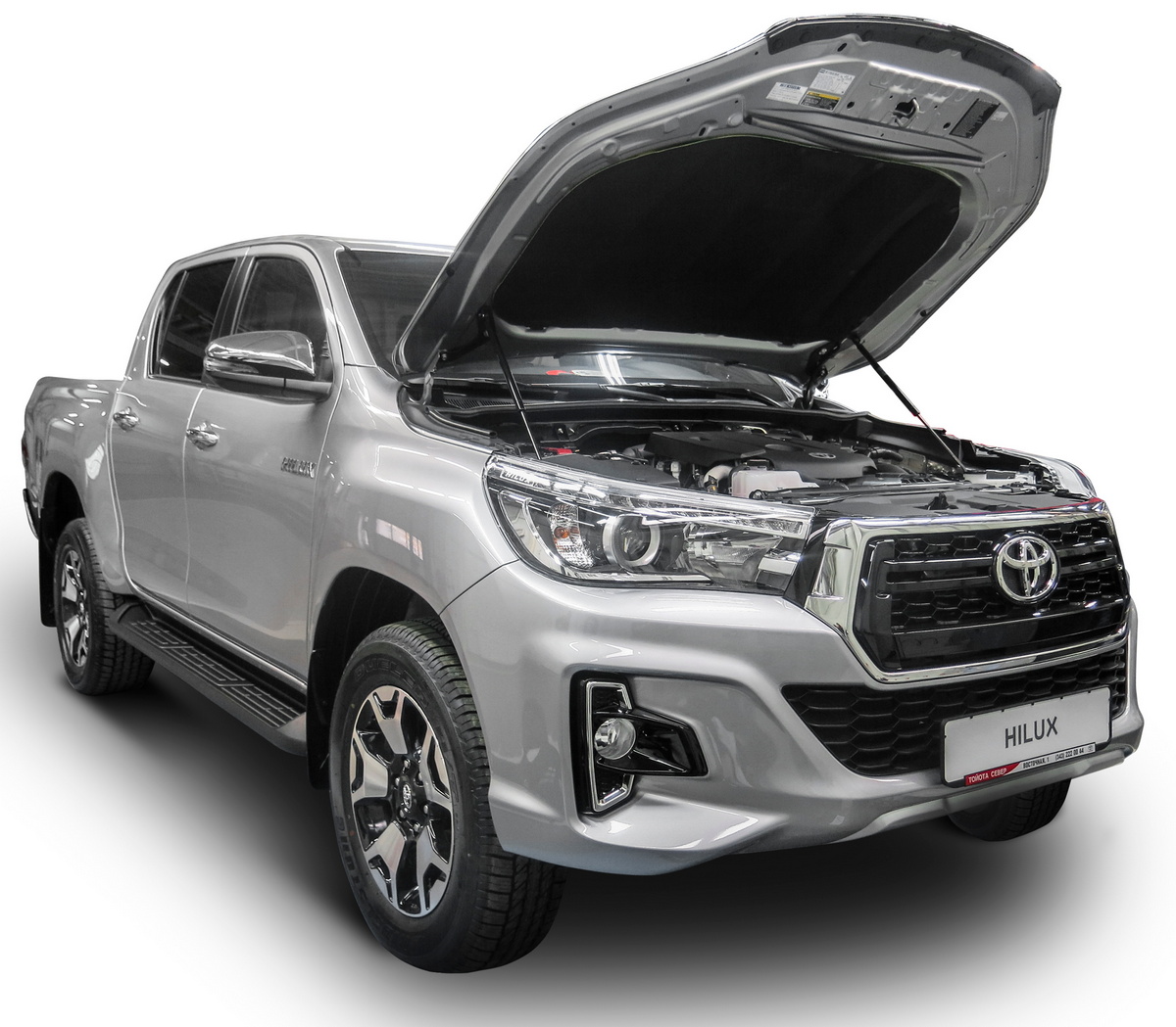 Амортизаторы капота АвтоУПОР (2 шт.) Toyota Fortuner/Hilux (2015-2020; 2020-/2015-2018; 2018-), Rival, арт. UTOFOR011