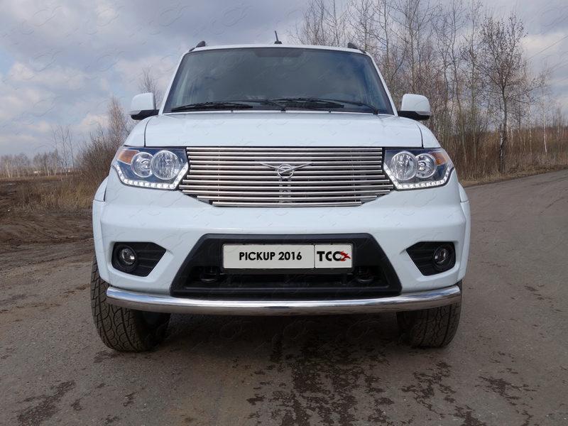 Защита передняя нижняя 76,1 мм для автомобиля UAZ Pickup 2015-, TCC Тюнинг UAZPIC2016-14