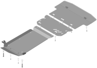 Защита  Мотодор (Радиатор, Двигатель, Коробка переключения передач, Раздаточная коробка), 3 мм, сталь для Ford Explorer   2020- арт.10708