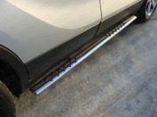 Пороги овальные с проступью 75х42 мм для автомобиля Opel Mokka 2012-, TCC Тюнинг OPMOK4WDT12-03