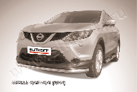 Защита переднего бампера d57 Nissan Qashqai (2013-2019) Black Edition, Slitkoff, арт. NIQ14-002BE