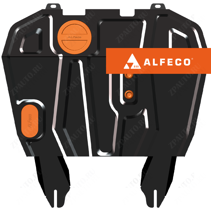 Защита  картера и КПП Mitsubishi Lancer X 2007-2017 V-all , ALFeco, сталь 1.5мм, арт. ALF1402st