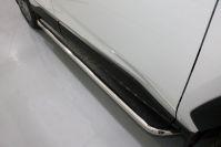 Пороги с площадкой (нерж. Лист) 42,4 мм для автомобиля Toyota RAV4 2019 арт. TOYRAV19-22, TCC Тюнинг