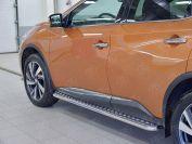 Пороги труба d42 с листом вариант 1 для Nissan Murano 2016, Slitkoff NMUL-0024091