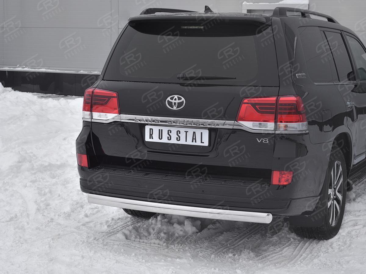 Защита заднего бампера d75х42 дуга TLCZ-003122 для автомобиля TOYOTA LAND CRUISER 200 2018 EXECUTIVE LOUNGE, Slitkoff