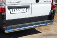 Защита заднего бампера d76 прямая для Peugeot Boxer 2006-/2012- L1H1, Руссталь PBZ-001658