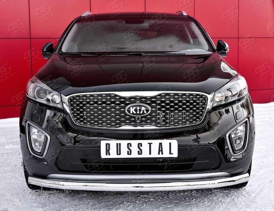 Защита переднего бампера d57 KIA Sorento Prime CRDI 2015, Slitkoff KSPZ-002206