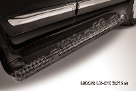 Защита штатного порога d42 черная Lexus LX-570 (2012-2015) , Slitkoff, арт. LLX570-12-008B