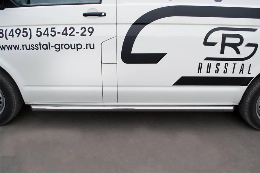 Пороги труба d57 вариант 1 (левый) для Volkswagen Transporter kasten 2003, Slitkoff VTRZ-0006031