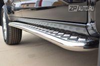 Пороги труба d42 с листом для Chevrolet TrailBlazer 2013, Руссталь CTRL-001512