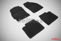 Ковры салонные 3D черные для Toyota Corolla E160 2013-, Seintex 84971