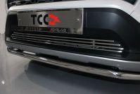 Решетка радиатора нижняя 12 мм для автомобиля Toyota RAV4 2019- TCC Тюнинг арт. TOYRAV19-16