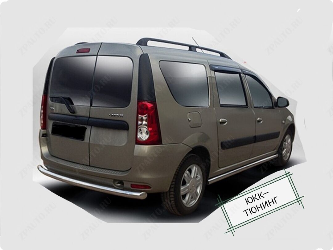 Защита заднего бампера (радиус) для автомобиля Lada Largus Cross 2021 арт. LLC.21.13