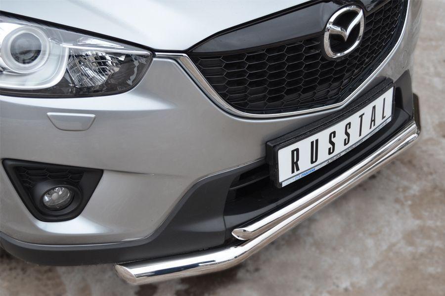 Защита переднего бампера d57/d42 для Mazda CX-5 2011, Slitkoff M5Z-001135