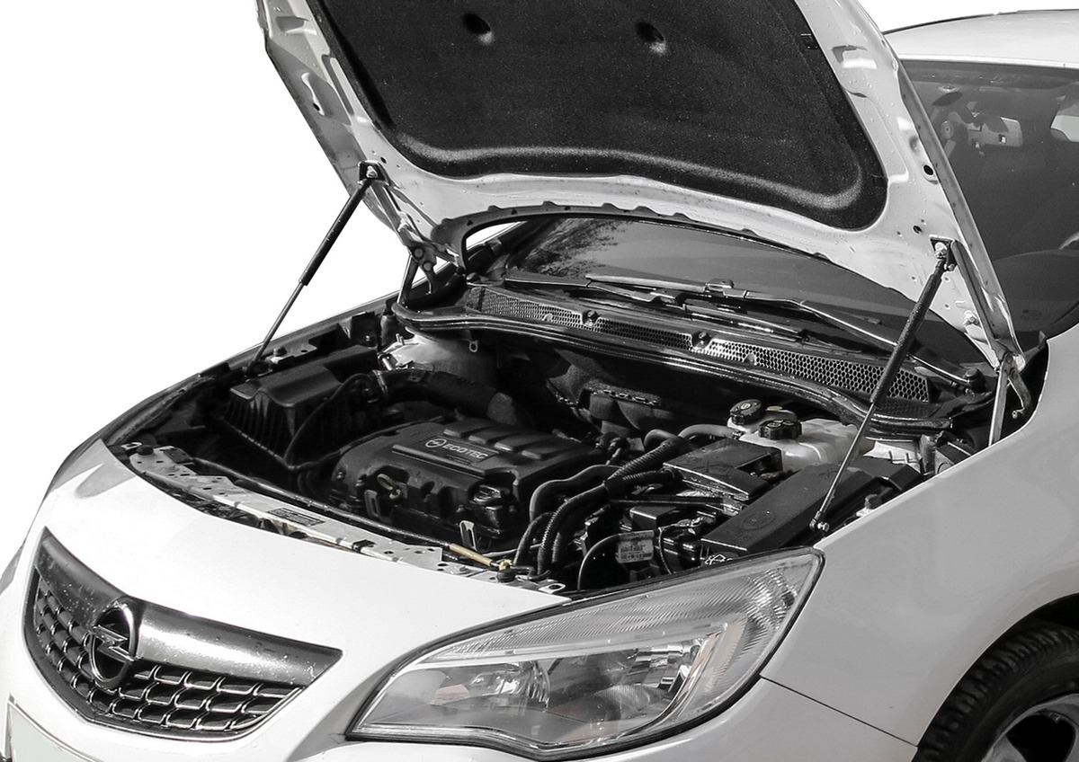 Амортизаторы капота АвтоУПОР (2 шт.) Opel Astra (Кроме GTC) (2009-2012; 2012-2017), Rival, арт. UOPAST011