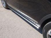 Пороги овальные с проступью 75х42 мм для автомобиля Kia Sorento Prime 2018-, TCC Тюнинг KIASORPR18-18