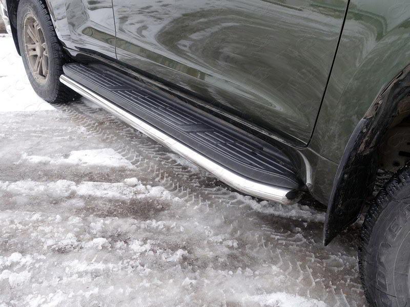 Защита порогов 60,3 мм для автомобиля Toyota Land Cruiser 150 Prado 2017-, TCC Тюнинг TOYLC15017-07