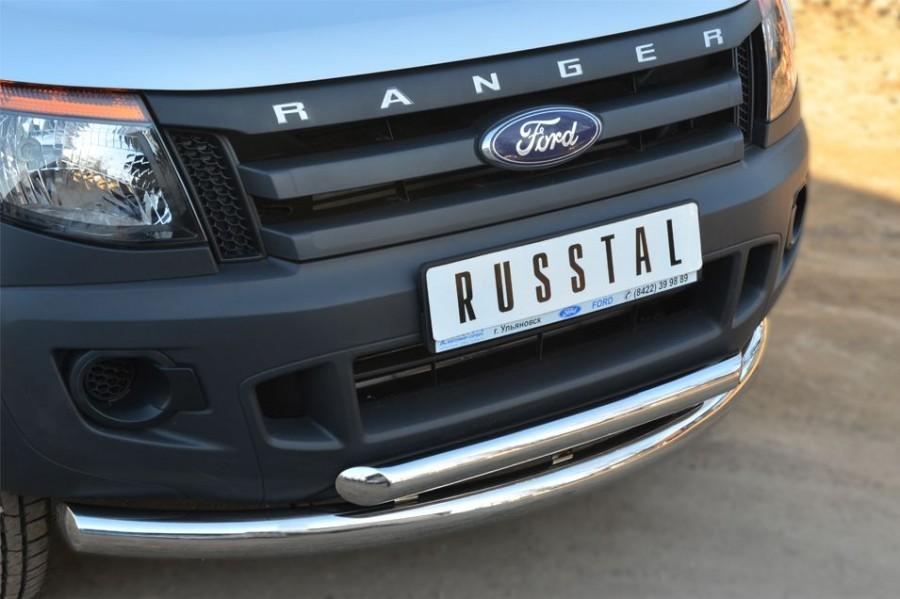 Защита переднего бампера d76/57 для Ford Ranger 2012, Slitkoff FRZ-001296