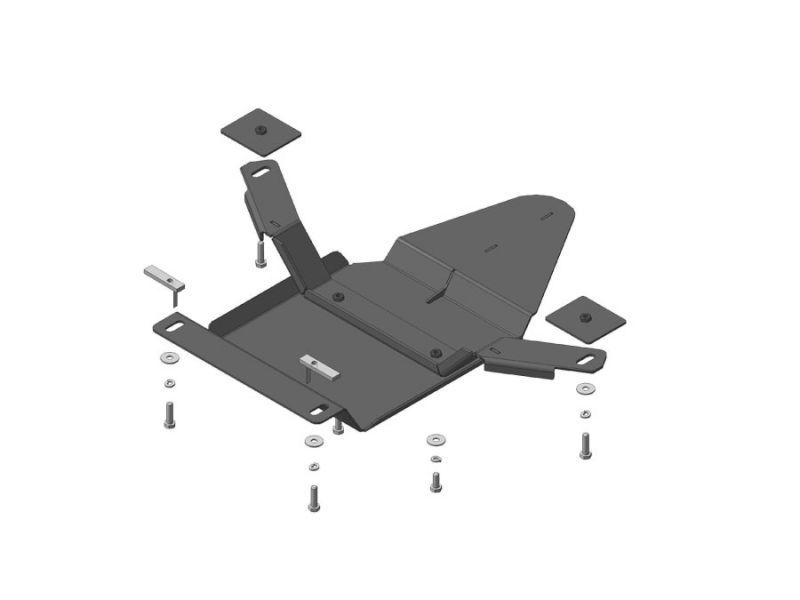 Защита задн. дифф. стальная Motodor для Land Rover Discovery Sport 2015- (3 мм, сталь), 13222