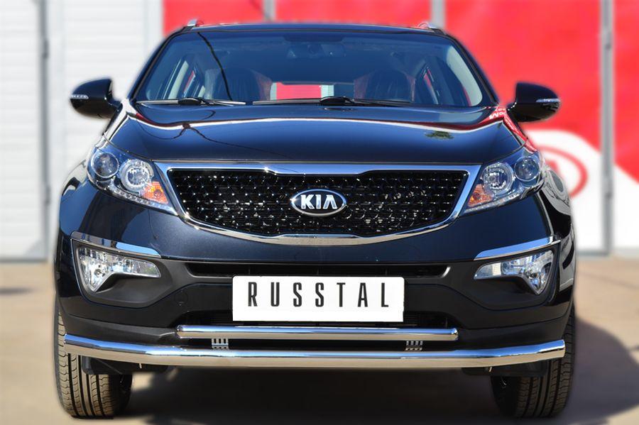 Защита переднего бампера d57 для KIA Sportage 2010-2015, Slitkoff 42 KSGZ-001668