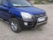 Кенгурятник d57 низкий с защитой картера Kia Sportage New (2008-2010) , Slitkoff, арт. KSN003