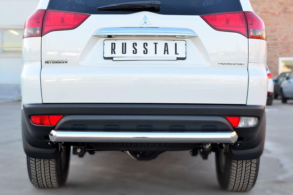 Защита заднего бампера d76 для Mitsubishi Pajero Sport 2013, Slitkoff MPSZ-001585
