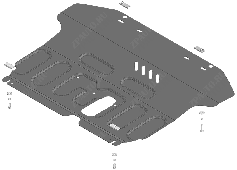 Защита стальная Мотодор (Двигатель, Коробка переключения передач), 2 мм, сталь для Changan Alsvin  2023- арт. 77205